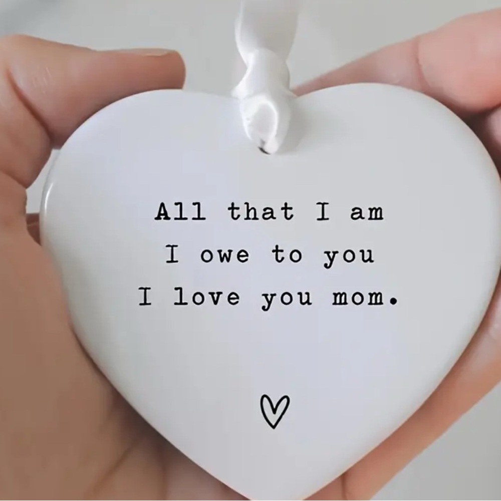 Heart-Shaped Ceramic Ornament - Picture 2 of 2